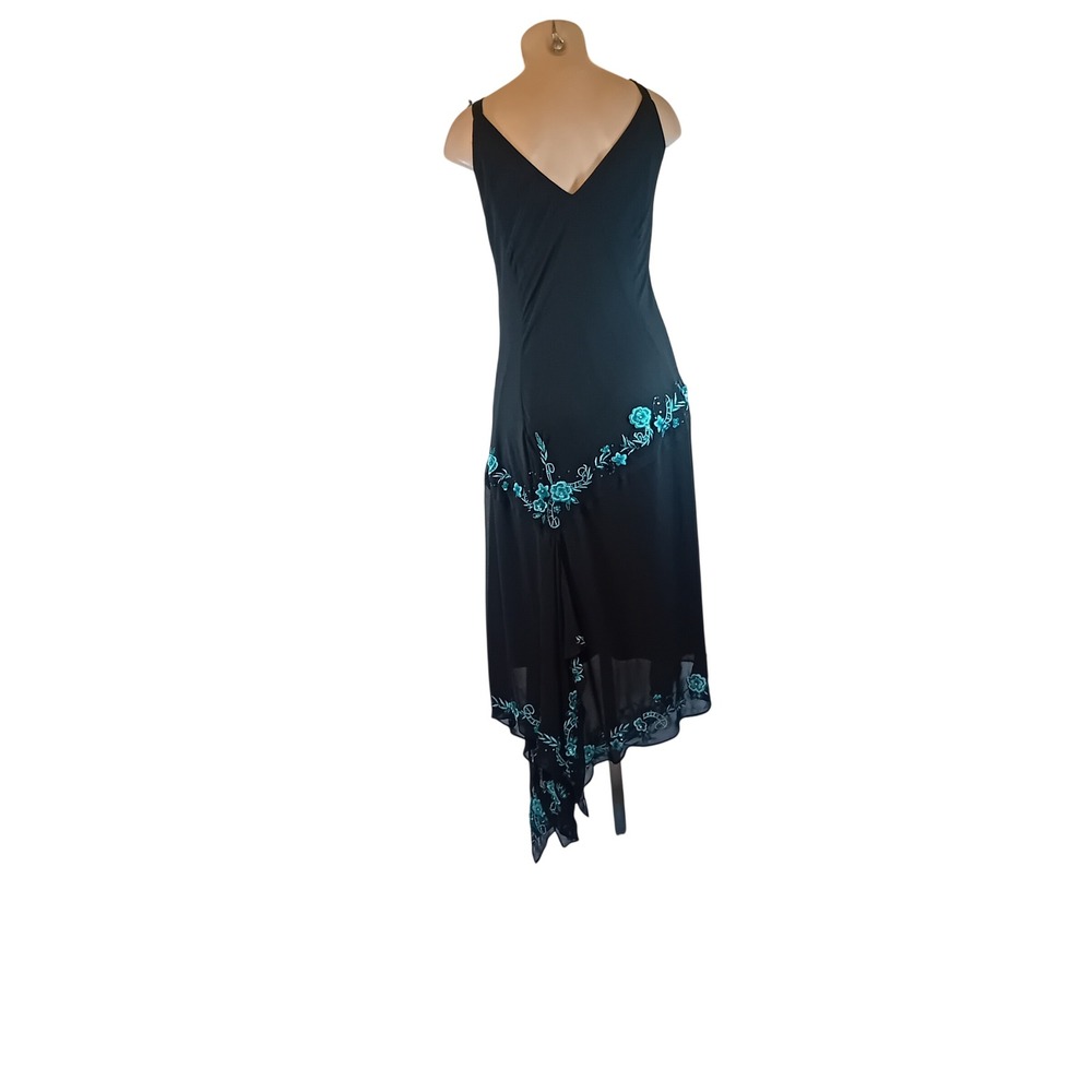 Vintage 90s R&M Richards Plus Size Cocktail Dress Formal Floral Embroidered 22W - Picture 5 of 16